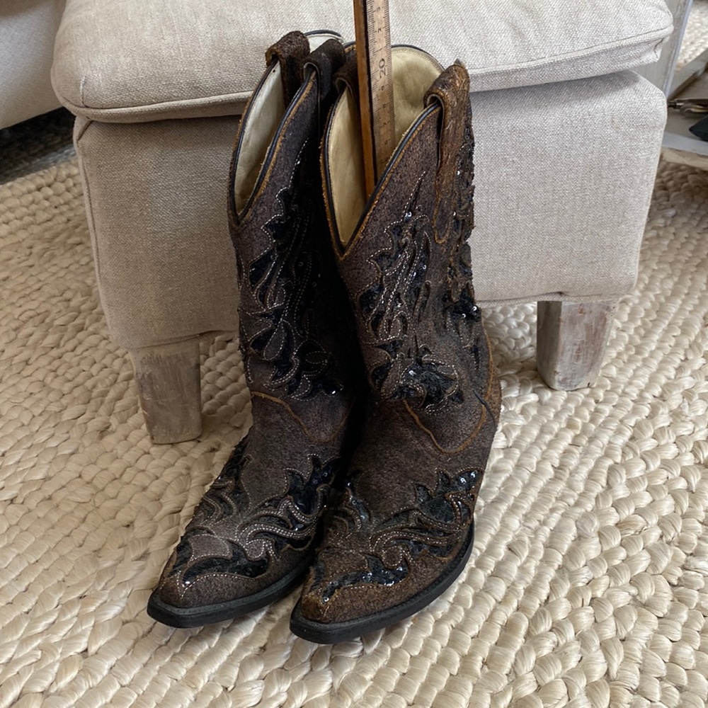 Corral boots brown leather sz 6 beautiful boots